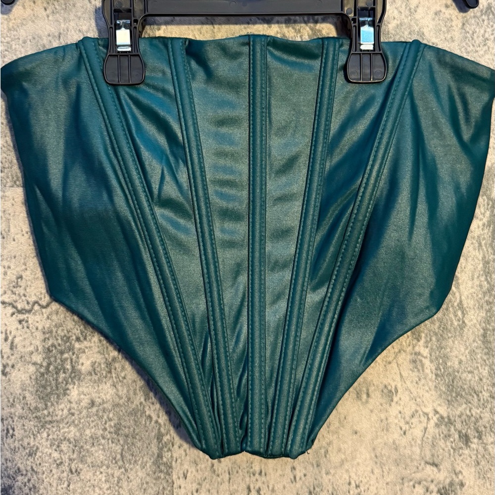 Elegant Teal Corset Top